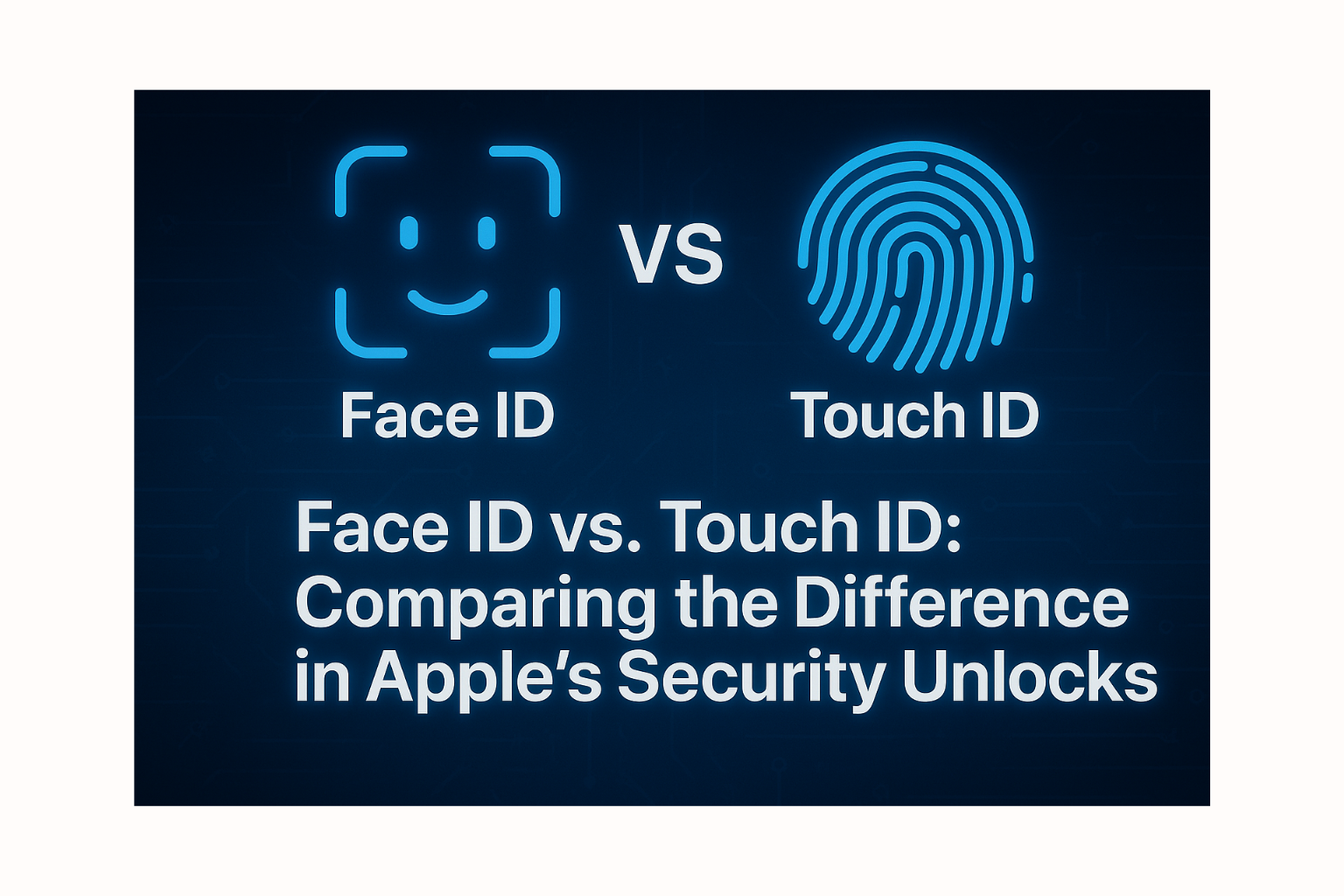 Main image for Face ID vs. Touch ID Comparing the Differences Apple's Security Unlock System