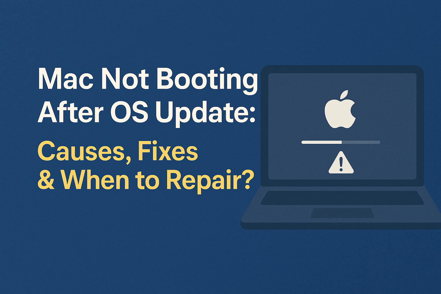 Mac Won't Boot After OS Update: Causes, Fixes & When to Repair?