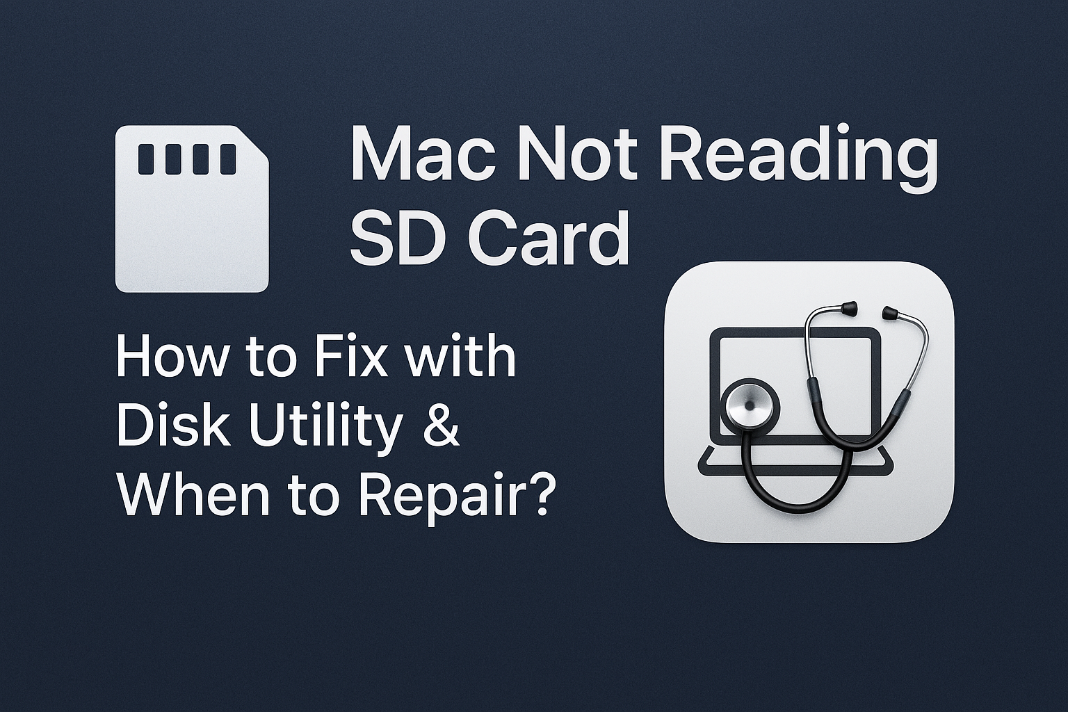Main image for Mac Not Reading SD Card: Disk Utility Fix & When to Repair?