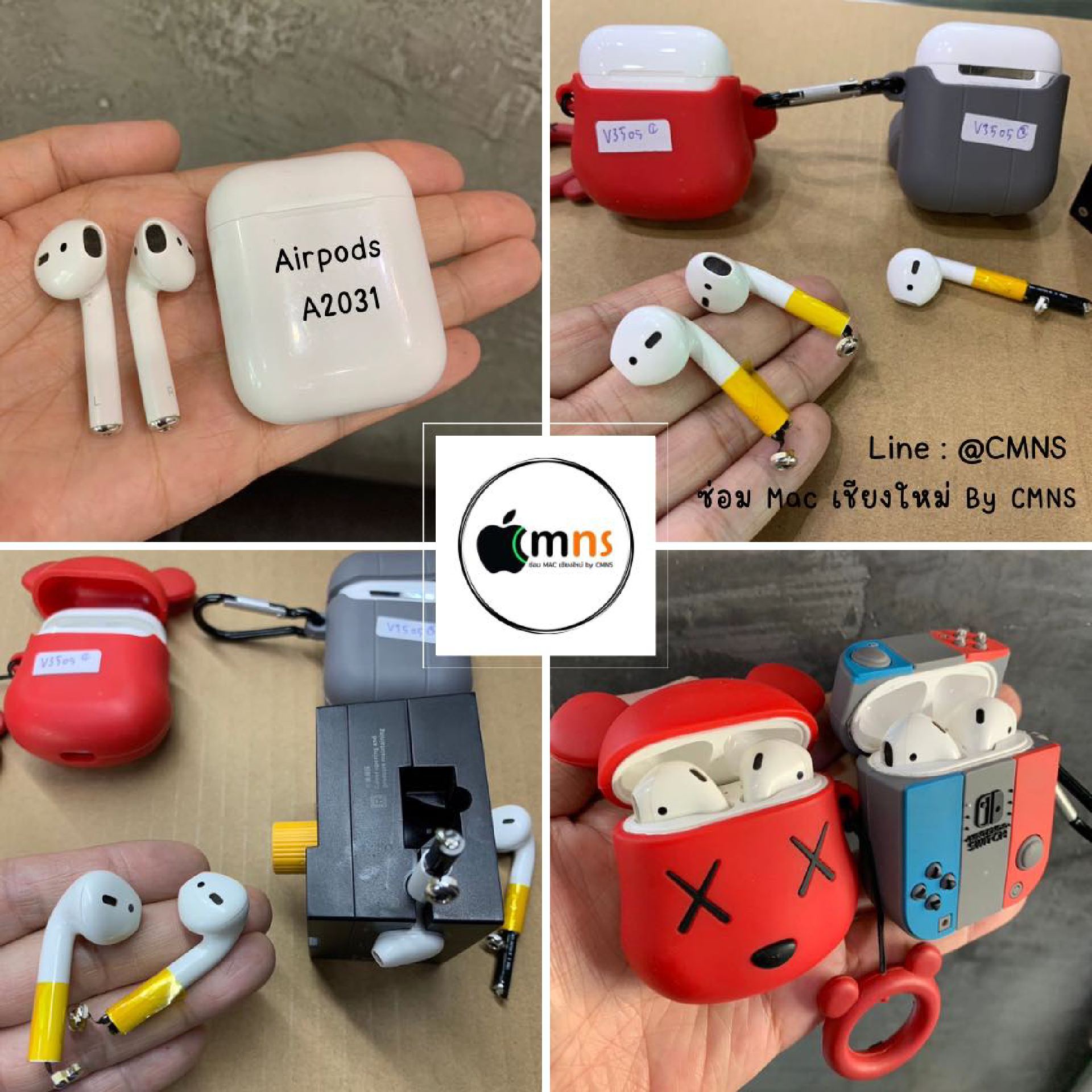 ผลงานซ่อม AirPods อาการแบตไหลเร็ว เก็บไฟไม่อยู่ A2031